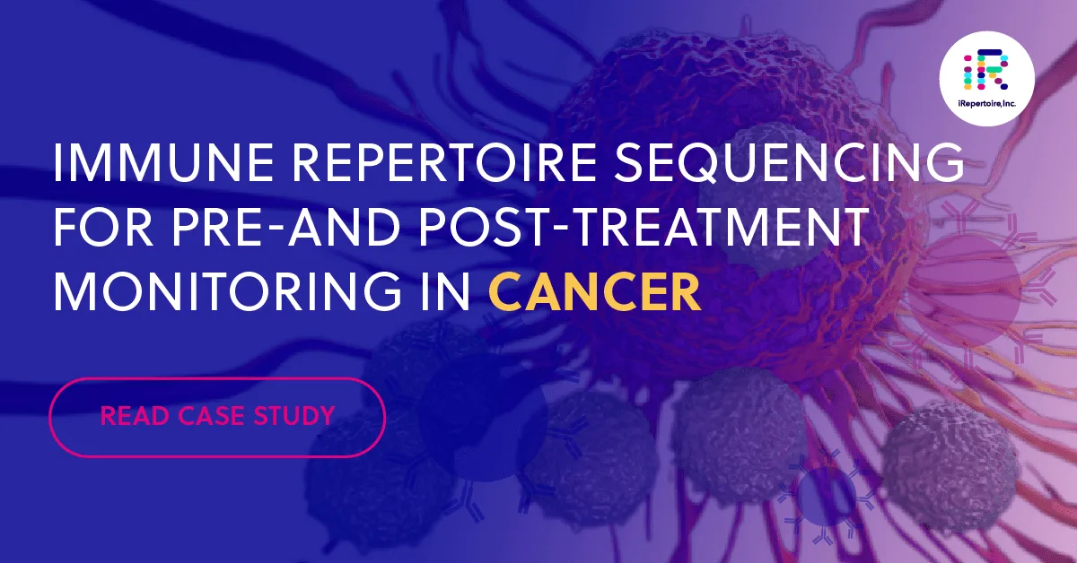 Immune repertoire sequencing for pre- and post-treatment monitoring in cancer. Read case study.