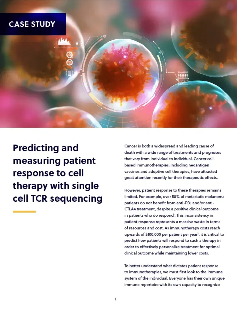 Immunotherapy Case Study: Single Cell TCR Sequencing